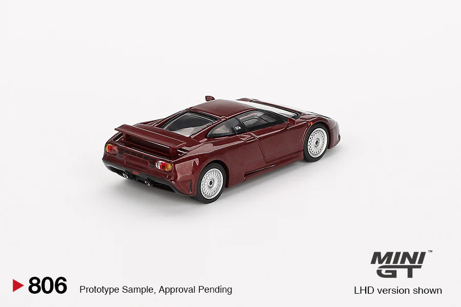 Mini GT 1/64 Bugatti EB110 GT Dark Red Metallic - Blister Paket MGT00806-BL - Thumbnail