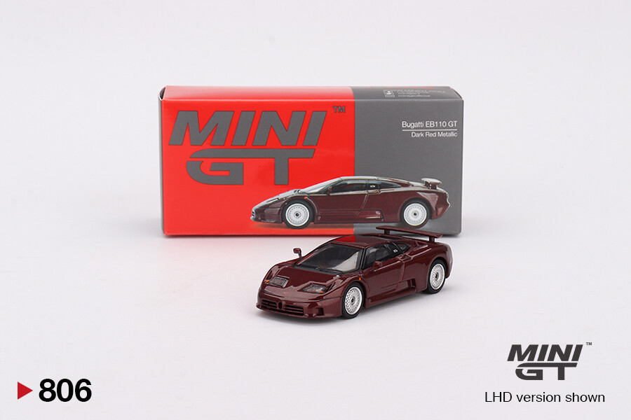 Mini GT 1/64 Bugatti EB110 GT Dark Red Metallic MGT00806 - Thumbnail