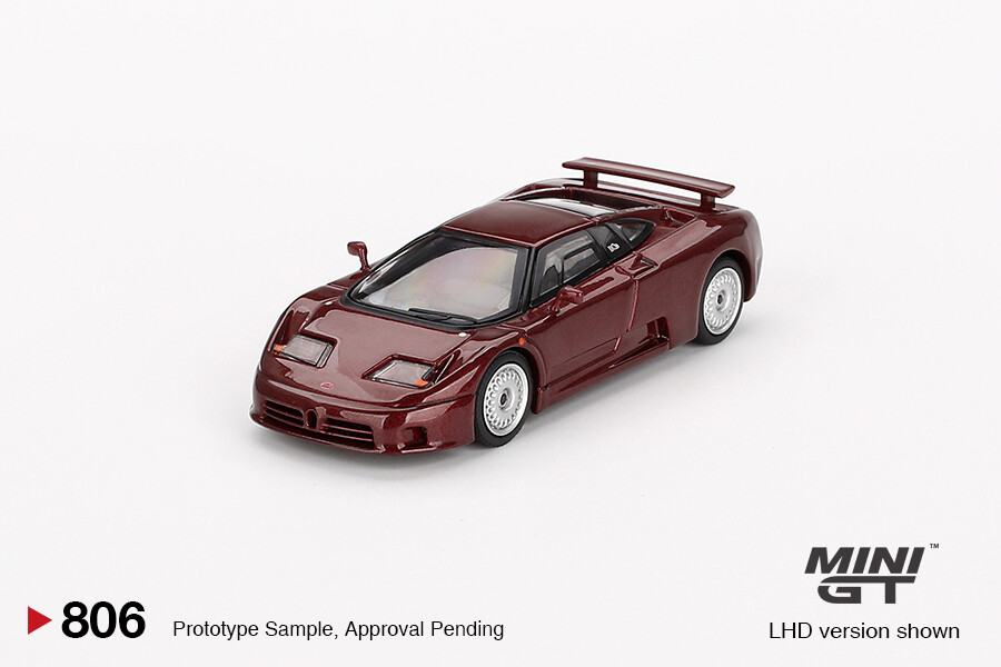 Mini GT 1/64 Bugatti EB110 GT Dark Red Metallic MGT00806 - Thumbnail