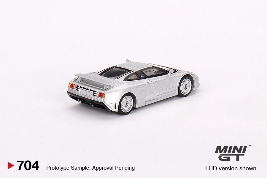 Mini GT 1/64 Bugatti EB110 GT Grigio Chiaro MGT00704 - Thumbnail