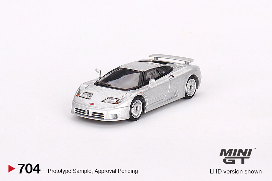 Mini GT 1/64 Bugatti EB110 GT Grigio Chiaro MGT00704 - Thumbnail