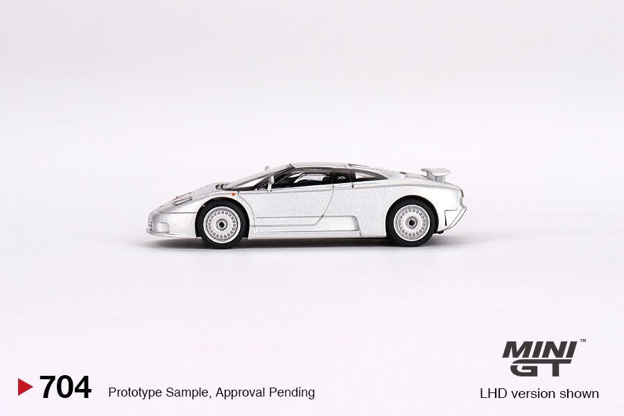 Mini GT 1/64 Bugatti EB110 GT Grigio Chiaro MGT00704 - Thumbnail