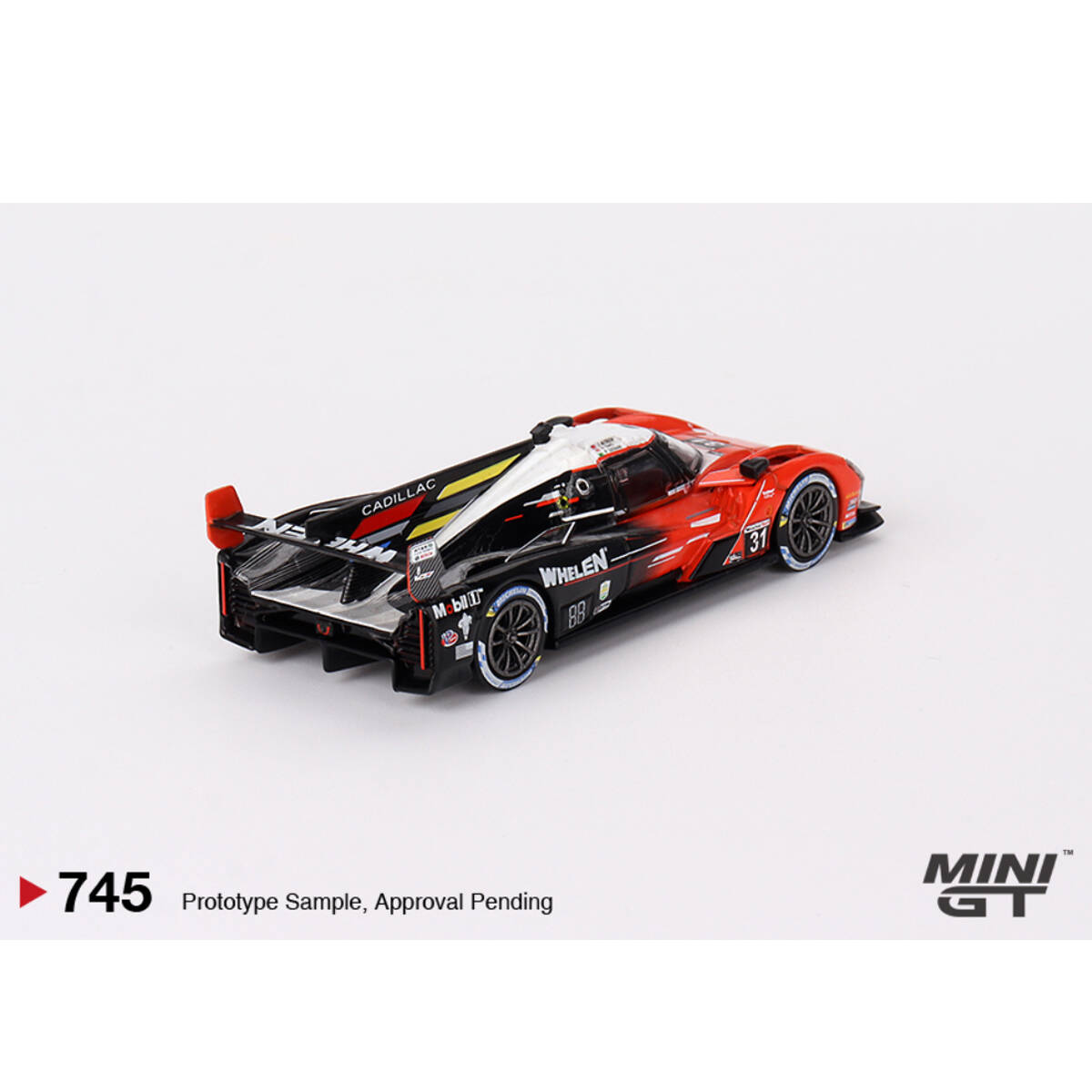 (ÖN SATIŞ) Mini GT 1/64 Cadillac V-Series.R Whelen Engineering Cadillac Racing 2023 IMSA Sebring 12 Hrs Winner MGT00745