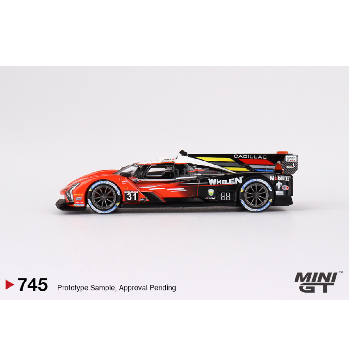 (ÖN SATIŞ) Mini GT 1/64 Cadillac V-Series.R Whelen Engineering Cadillac Racing 2023 IMSA Sebring 12 Hrs Winner MGT00745 - Thumbnail