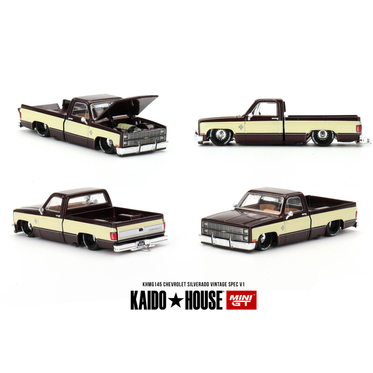 Mini GT 1/64 Chevrolet Silverado KAIDO Vintage Spec V1 KHMG145