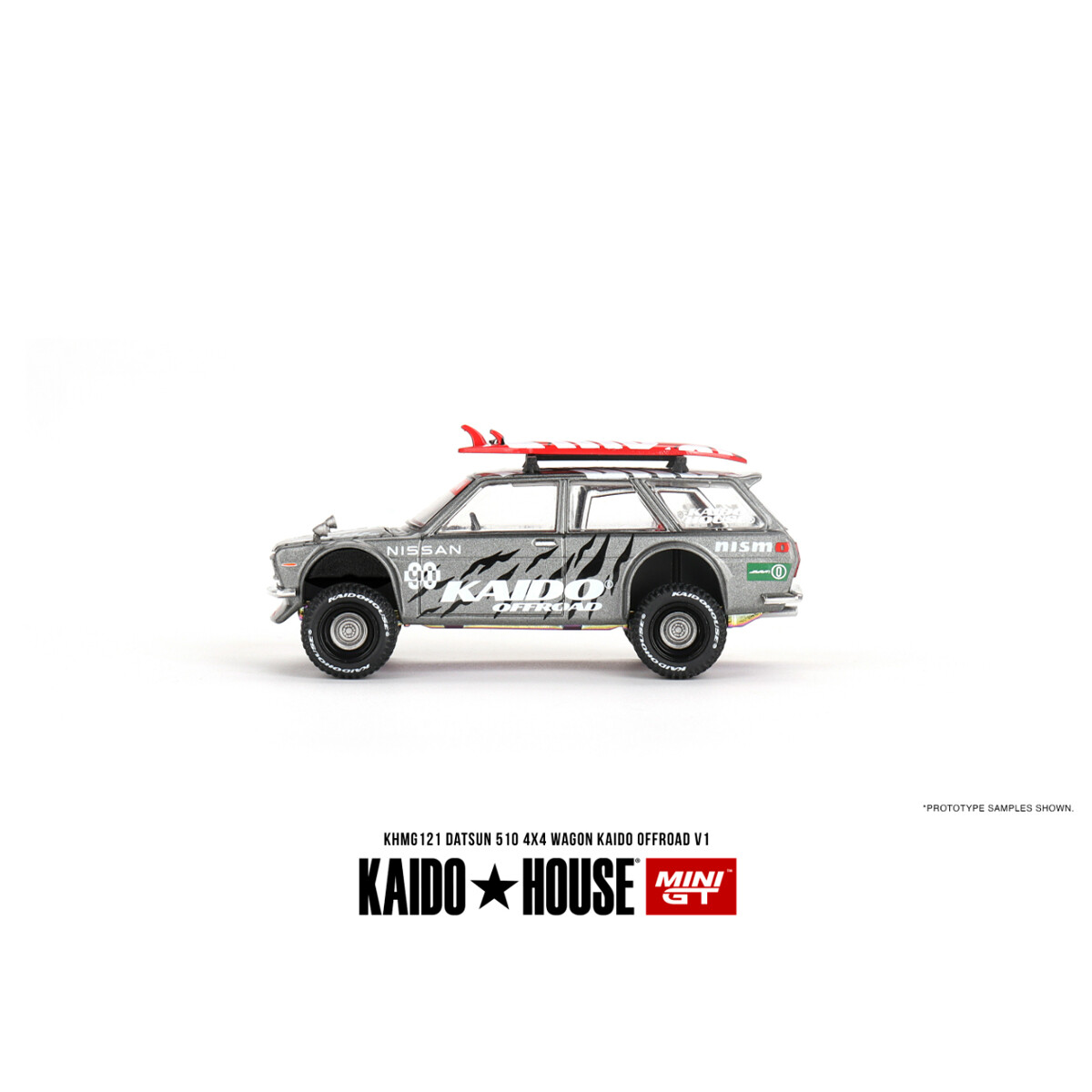 (ÖN SATIŞ) Mini GT 1/64 Datsun KAIDO 510 Wagon 4x4 Kaido Offroad V1 KHMG121 - Thumbnail