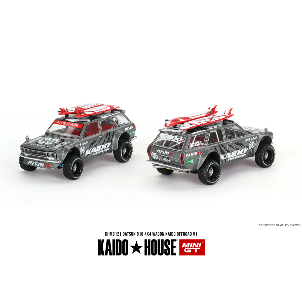 (ÖN SATIŞ) Mini GT 1/64 Datsun KAIDO 510 Wagon 4x4 Kaido Offroad V1 KHMG121 - Thumbnail