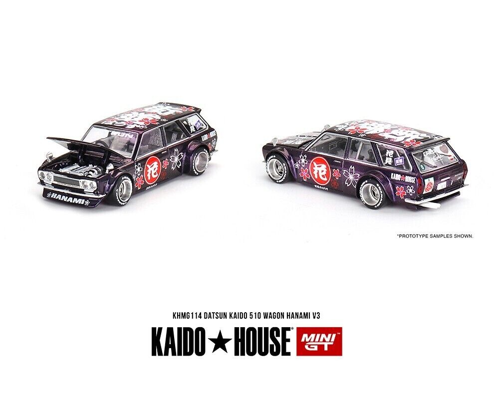 Mini GT 1/64 Datsun KAIDO 510 Wagon Hanami V3 KHMG114 - Thumbnail