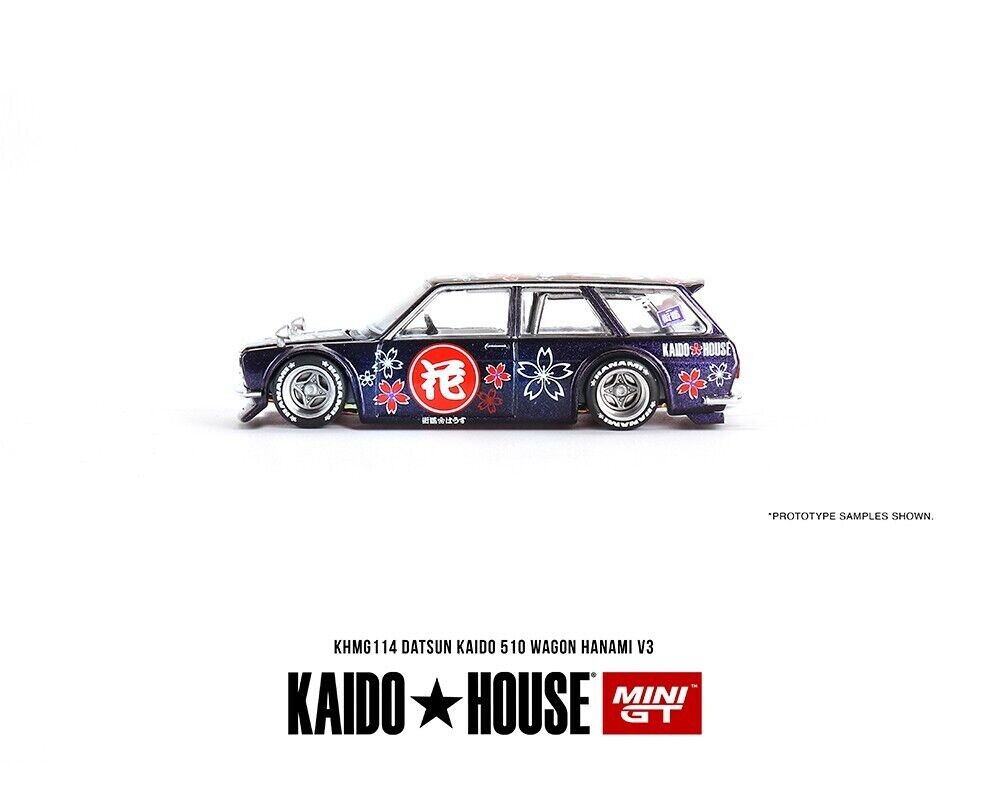 Mini GT 1/64 Datsun KAIDO 510 Wagon Hanami V3 KHMG114 - Thumbnail