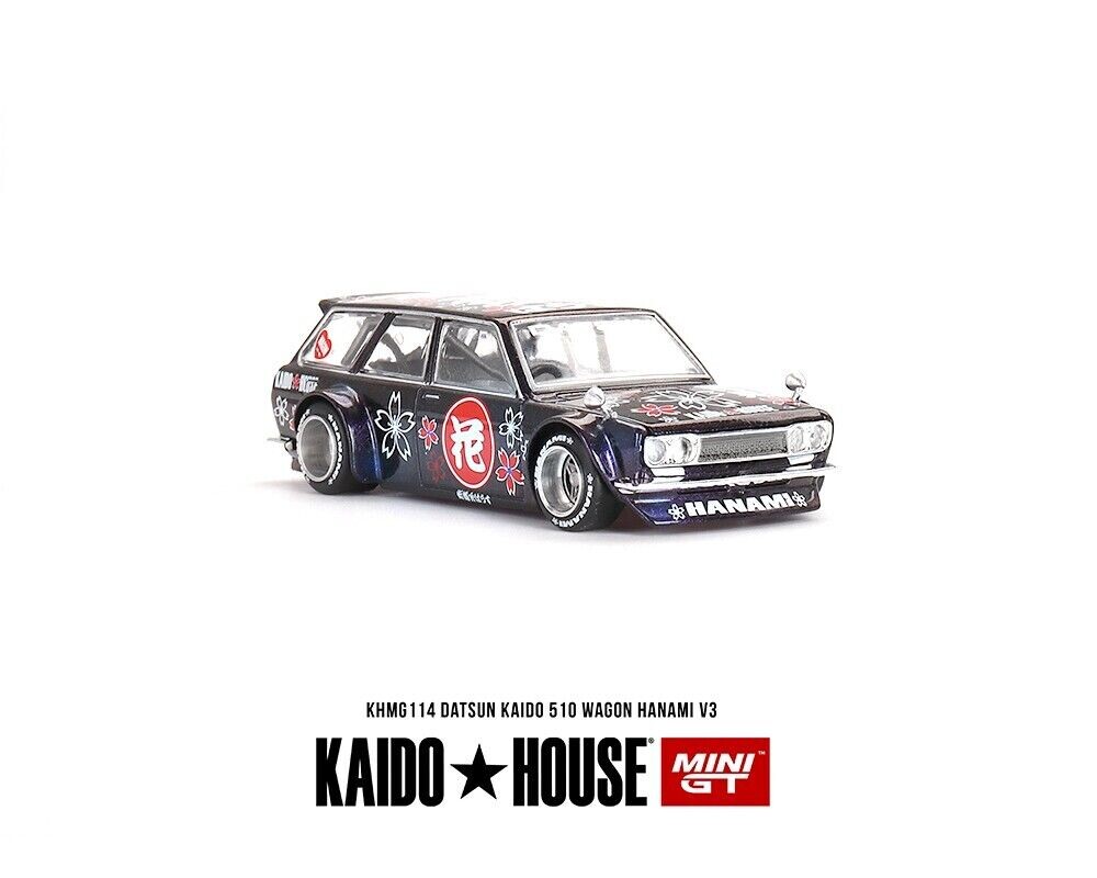 Mini GT 1/64 Datsun KAIDO 510 Wagon Hanami V3 KHMG114 - Thumbnail