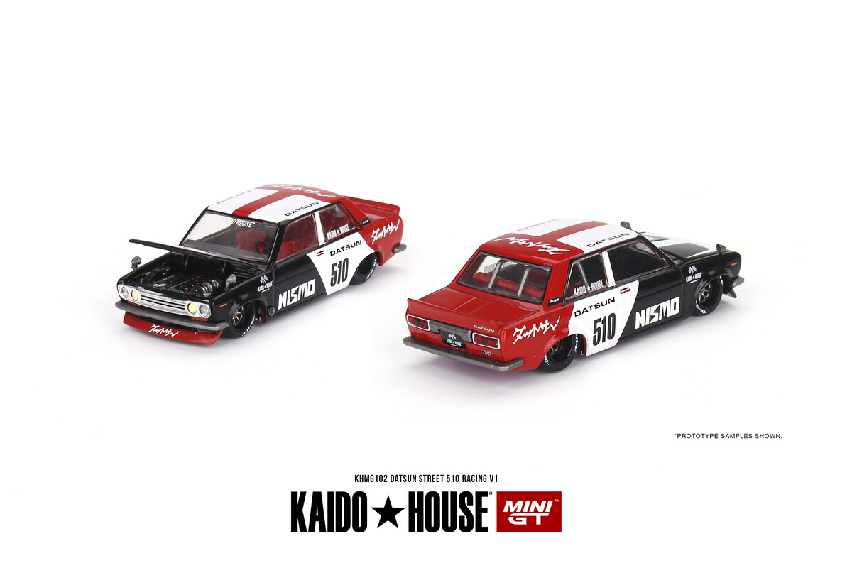 Mini GT 1/64 Datsun Street 510 Racing V1 KHMG102 - Thumbnail