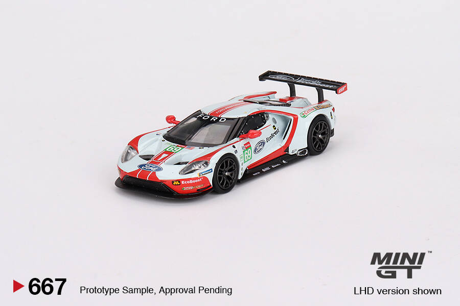 (ÖN SATIŞ) Mini GT 1/64 Ford GT LMGTE PRO 2019 24 Hrs of Le Mans Ford Chip Ganassi Team 4 Cars Set - Limited Edition 3000 MGTS0010