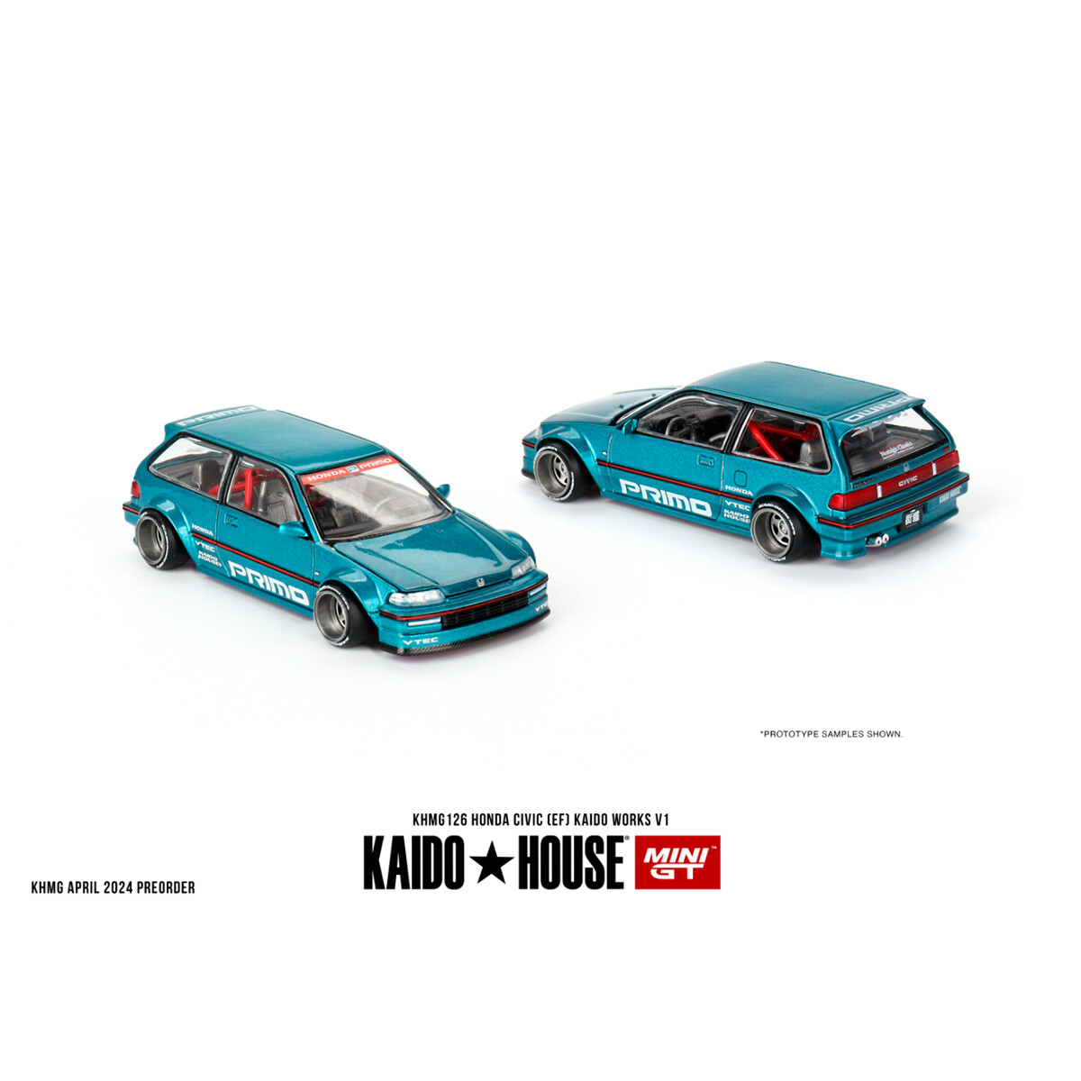 (ÖN SATIŞ) Mini GT 1/64 Honda Civic (EF) Kaido Works V1 KHMG126 - Thumbnail