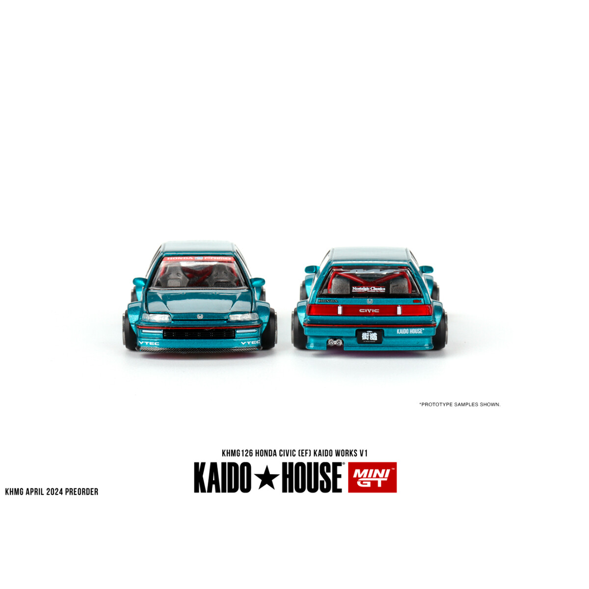 (ÖN SATIŞ) Mini GT 1/64 Honda Civic (EF) Kaido Works V1 KHMG126 - Thumbnail