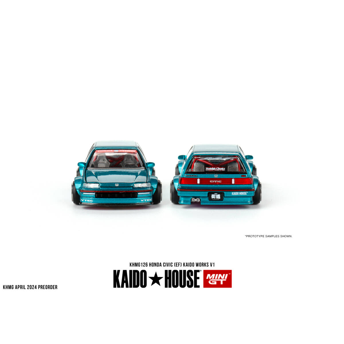 (ÖN SATIŞ) Mini GT 1/64 Honda Civic (EF) Kaido Works V1 KHMG126