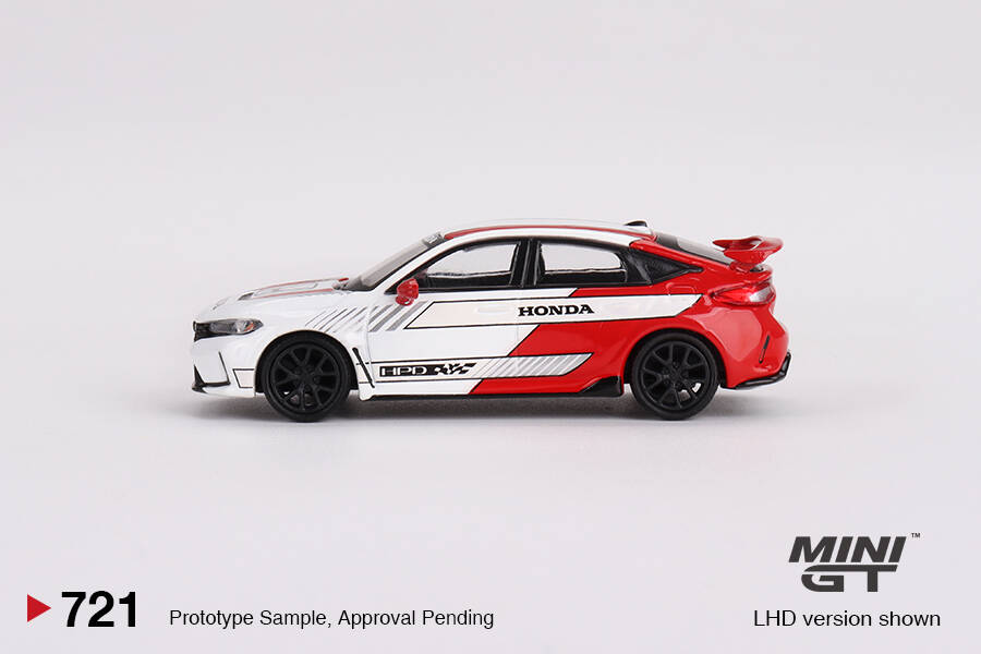 (ÖN SATIŞ) Mini GT 1/64 Honda Civic Type R #2 2023 Pace Car White MGT00721