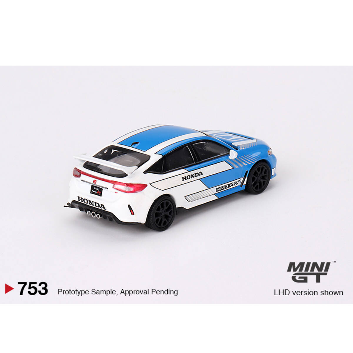 (ÖN SATIŞ) Mini GT 1/64 Honda Civic Type R 2023 Pace Car Blue MGT00753