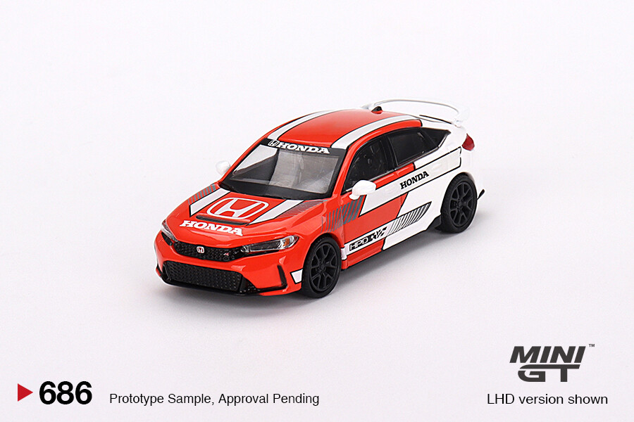 (ÖN SATIŞ) Mini GT 1/64 Honda Civic TYPE R 2023 Pace Car Red MGT00686 - Thumbnail