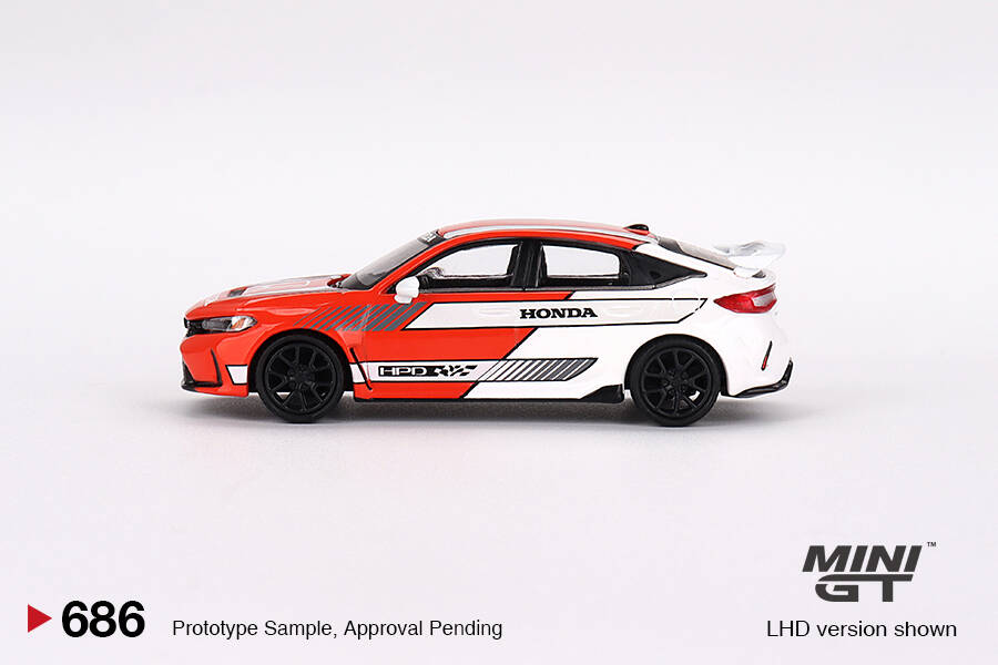 (ÖN SATIŞ) Mini GT 1/64 Honda Civic TYPE R 2023 Pace Car Red MGT00686