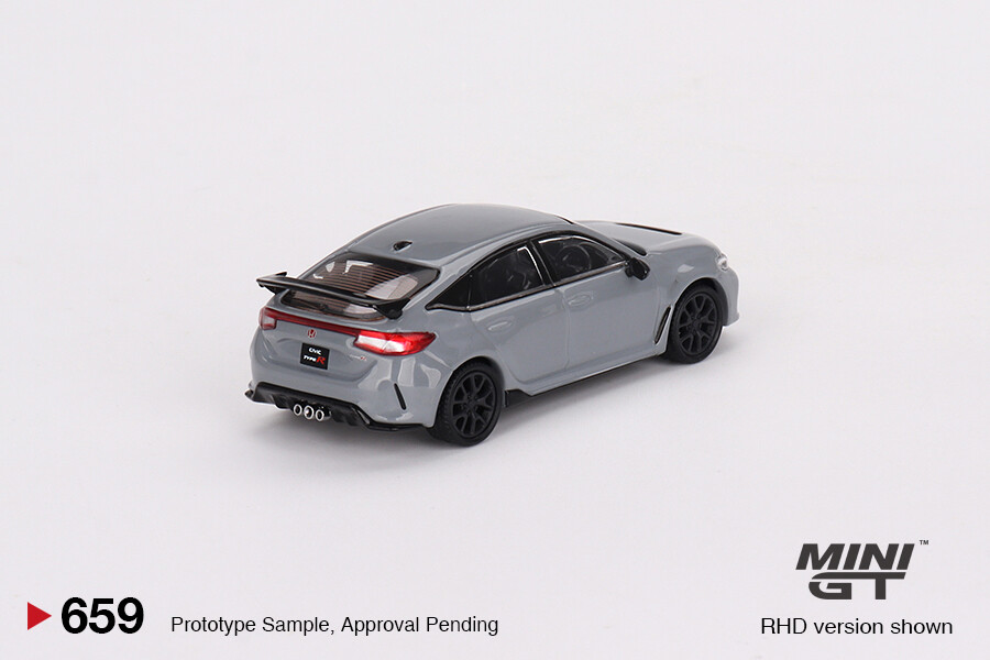 Mini GT 1/64 Honda Civic Type R Sonic Gray Pearl 2023 MGT00659 - Thumbnail