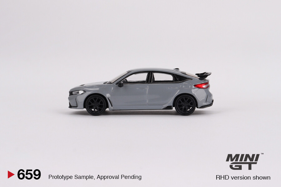 Mini GT 1/64 Honda Civic Type R Sonic Gray Pearl 2023 MGT00659 - Thumbnail