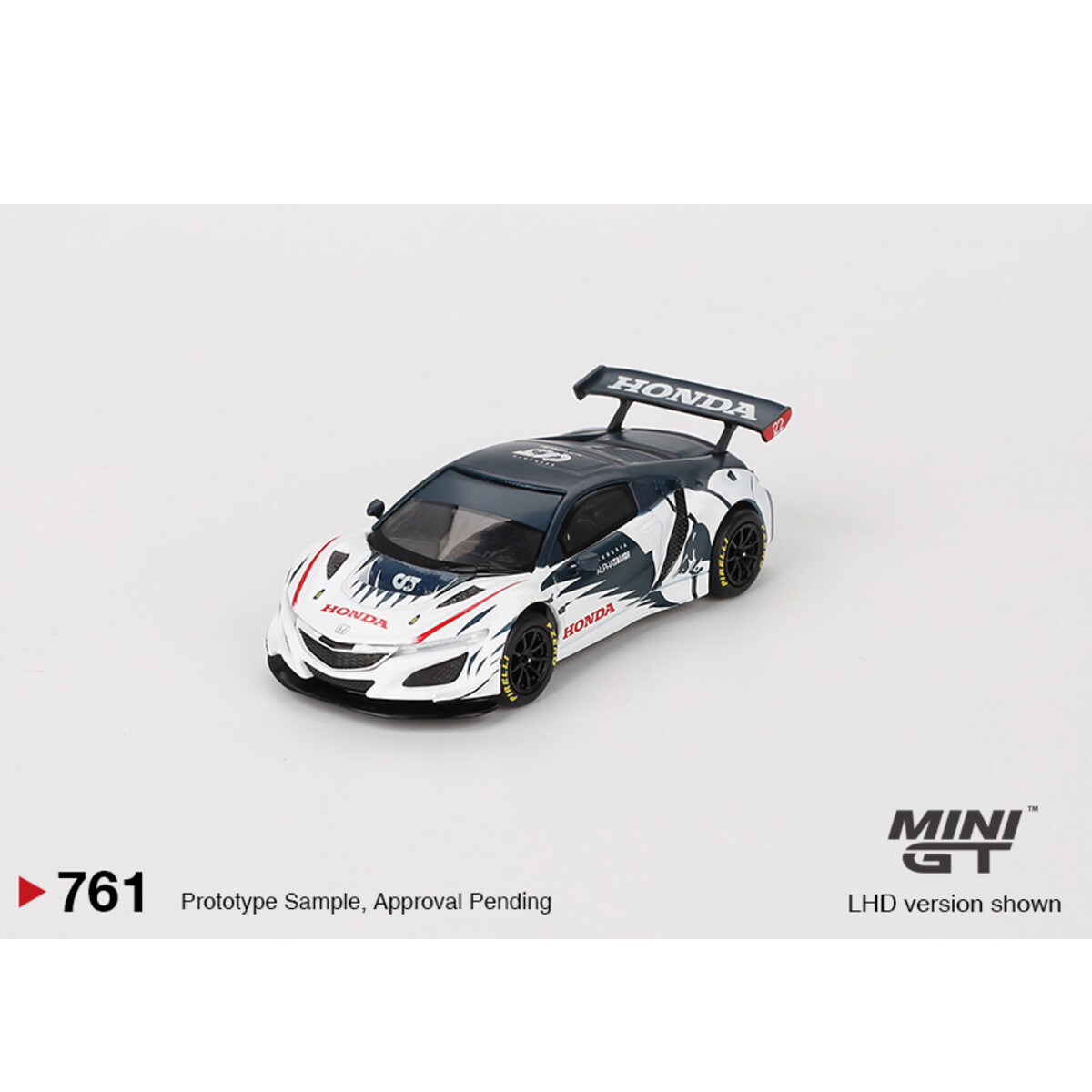 (ÖN SATIŞ) Mini GT 1/64 Honda NSX GT3 EVO AlphaTauri Yuki Tsunoda 2023 Red Bull Formula Nurburgring MGT00761 - Thumbnail