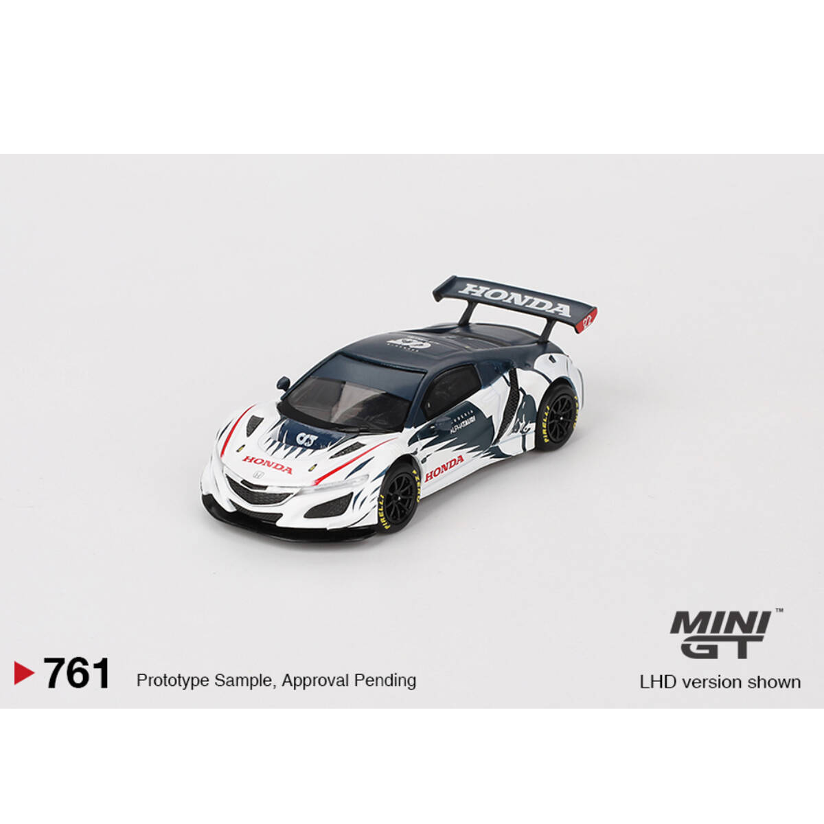 (ÖN SATIŞ) Mini GT 1/64 Honda NSX GT3 EVO AlphaTauri Yuki Tsunoda 2023 Red Bull Formula Nurburgring MGT00761