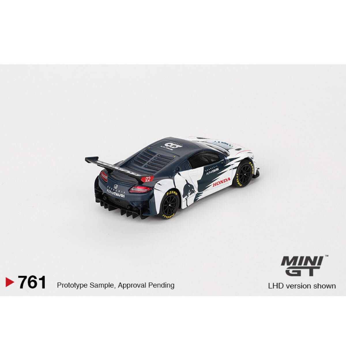 (ÖN SATIŞ) Mini GT 1/64 Honda NSX GT3 EVO AlphaTauri Yuki Tsunoda 2023 Red Bull Formula Nurburgring MGT00761