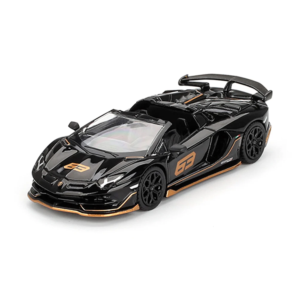 (ÖN SATIŞ) Mini GT 1/64 Lamborghini Aventador SVJ 63 Roadster Nero Aldebaran - Blister Paket MGT00803-BL - Thumbnail