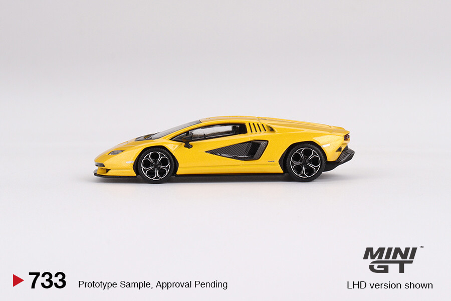 (ÖN SATIŞ) Mini GT 1/64 Lamborghini Countach LPI 800-4 New Giallo Orion MGT00733 - Thumbnail