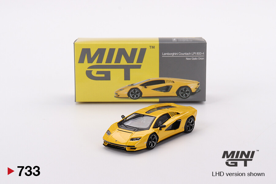 (ÖN SATIŞ) Mini GT 1/64 Lamborghini Countach LPI 800-4 New Giallo Orion MGT00733 - Thumbnail