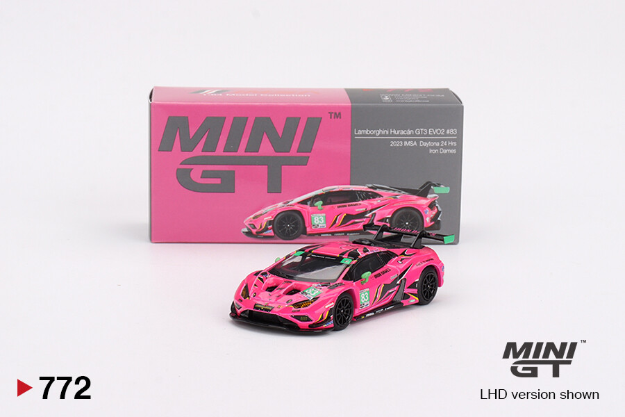 Mini GT 1/64 Lamborghini Huracán GT3 EVO2 #83 Iron Dames 2023 IMSA Daytona 24 Hrs MGT00772 - Thumbnail