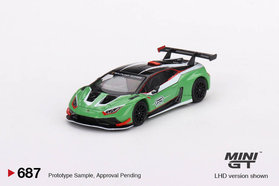 (ÖN SATIŞ) Mini GT 1/64 Lamborghini Huracán GT3 EVO2 Presentation MGT00687