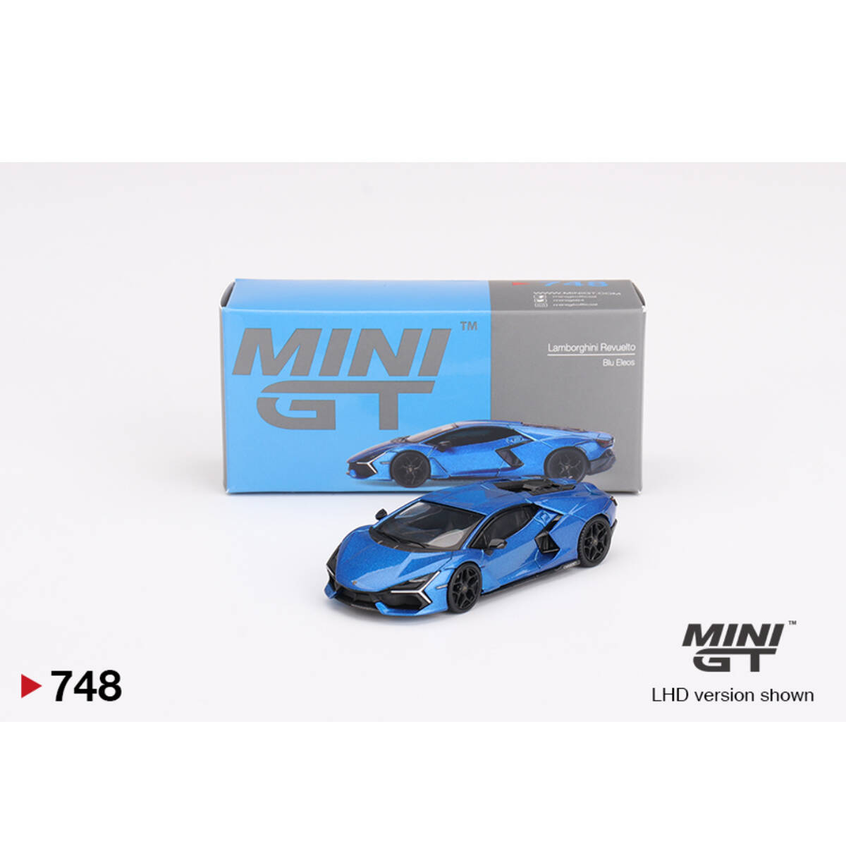 (ÖN SATIŞ) Mini GT 1/64 Lamborghini Revuelto Blu Eleos MGT00748