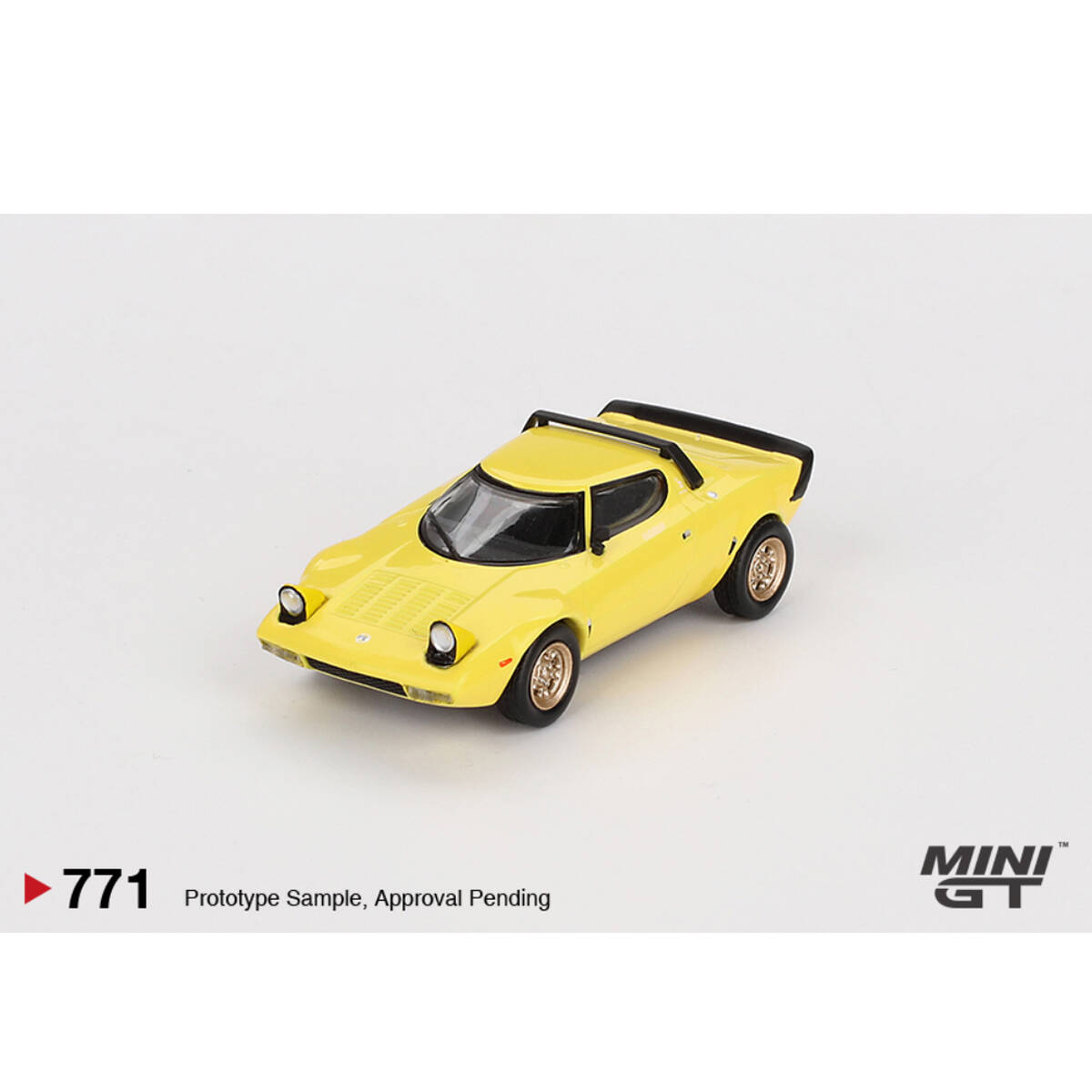 (ÖN SATIŞ) Mini GT 1/64 Lancia Stratos HF Stradale Giallo Fly MGT00771