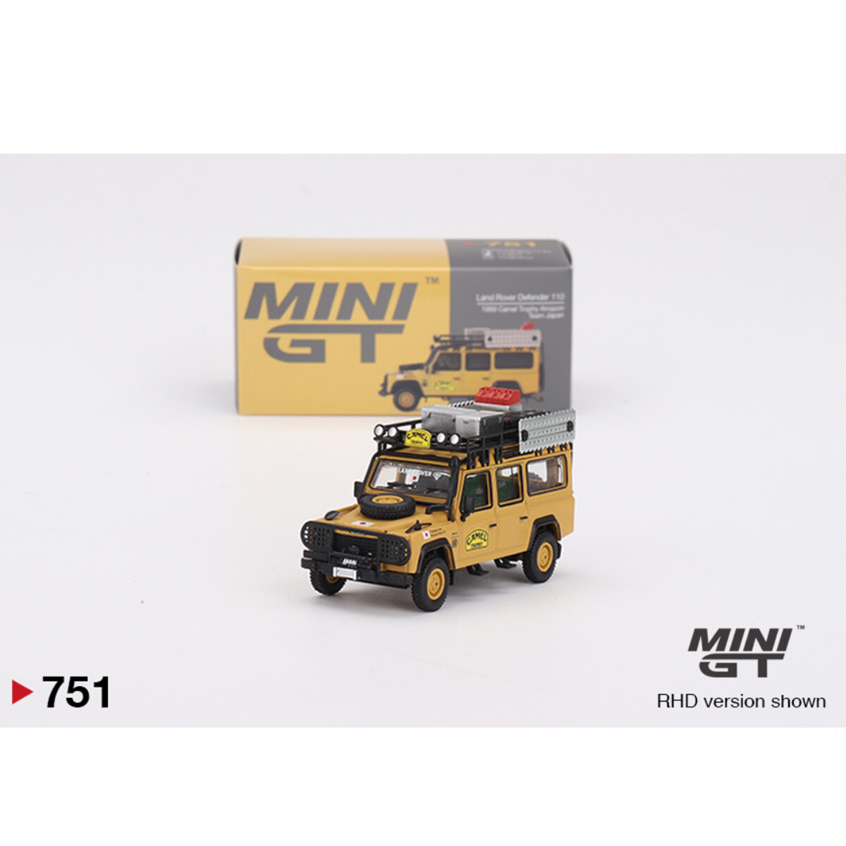 (ÖN SATIŞ) Mini GT 1/64 Land Rover Defender 110 1989 Camel Trophy Amazon Team Japan MGT00751 - Thumbnail