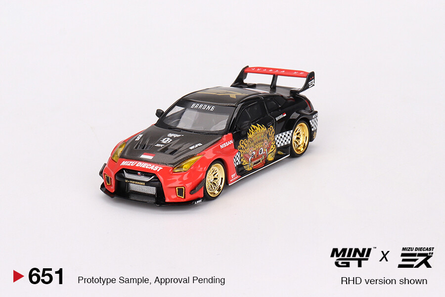 Mini GT 1/64 LB-Silhouette WORKS GT NISSAN 35GT-RR Ver.1 “BARONG” MINI GT x MIZU Diecast MGT00651 - Thumbnail