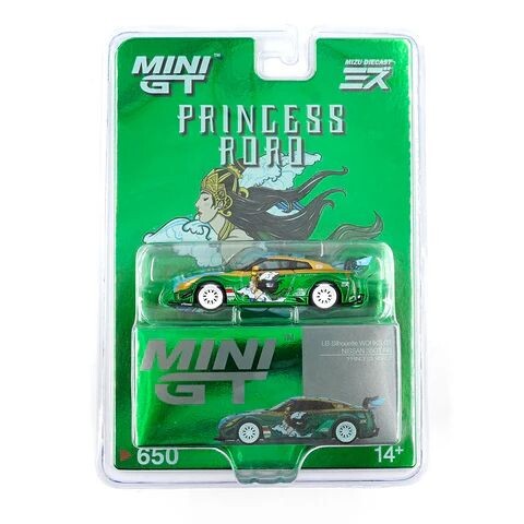 Mini GT 1/64 LB-Silhouette WORKS GT NISSAN 35GT-RR Ver.2 “PRINCESS RORO” MINI GT x MIZU Diecast MGT00650 - Thumbnail