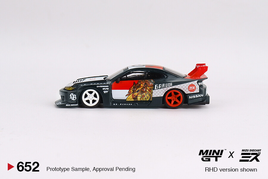 Mini GT 1/64 LB-Super Silhouette Nissan SILVIA (S15)“GARUDA” MINI GT x MIZU Diecast MGT00652 - Thumbnail