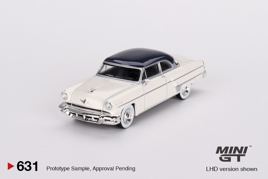 (ÖN SATIŞ) Mini GT 1/64 Lincoln Capri 1954 Arctic White / Atlantic Blue MGT00631 - Thumbnail