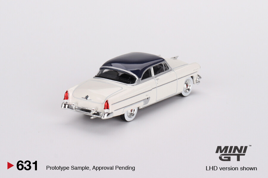 (ÖN SATIŞ) Mini GT 1/64 Lincoln Capri 1954 Arctic White / Atlantic Blue MGT00631 - Thumbnail