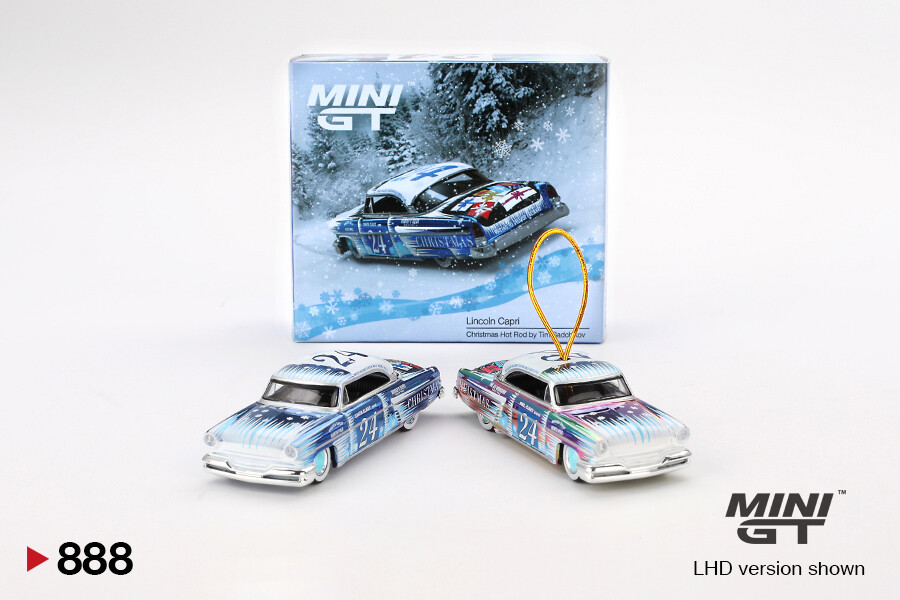 Mini GT 1/64 Lincoln Capri Christmas Hot Rod by Tim Sadchikov 2024 Christmas Edition MGT00888 - Thumbnail