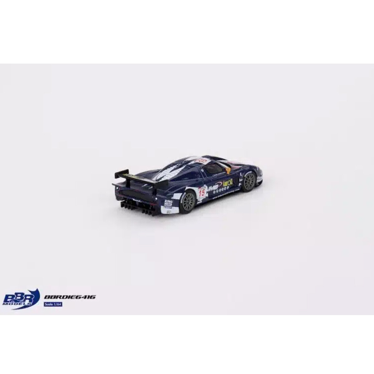 (ÖN SATIŞ) Mini GT 1/64 Maserati MC12 Competizione #15 JMB Racing 2008 FIA 24Hr of Spa BBRDIE6424 - Thumbnail