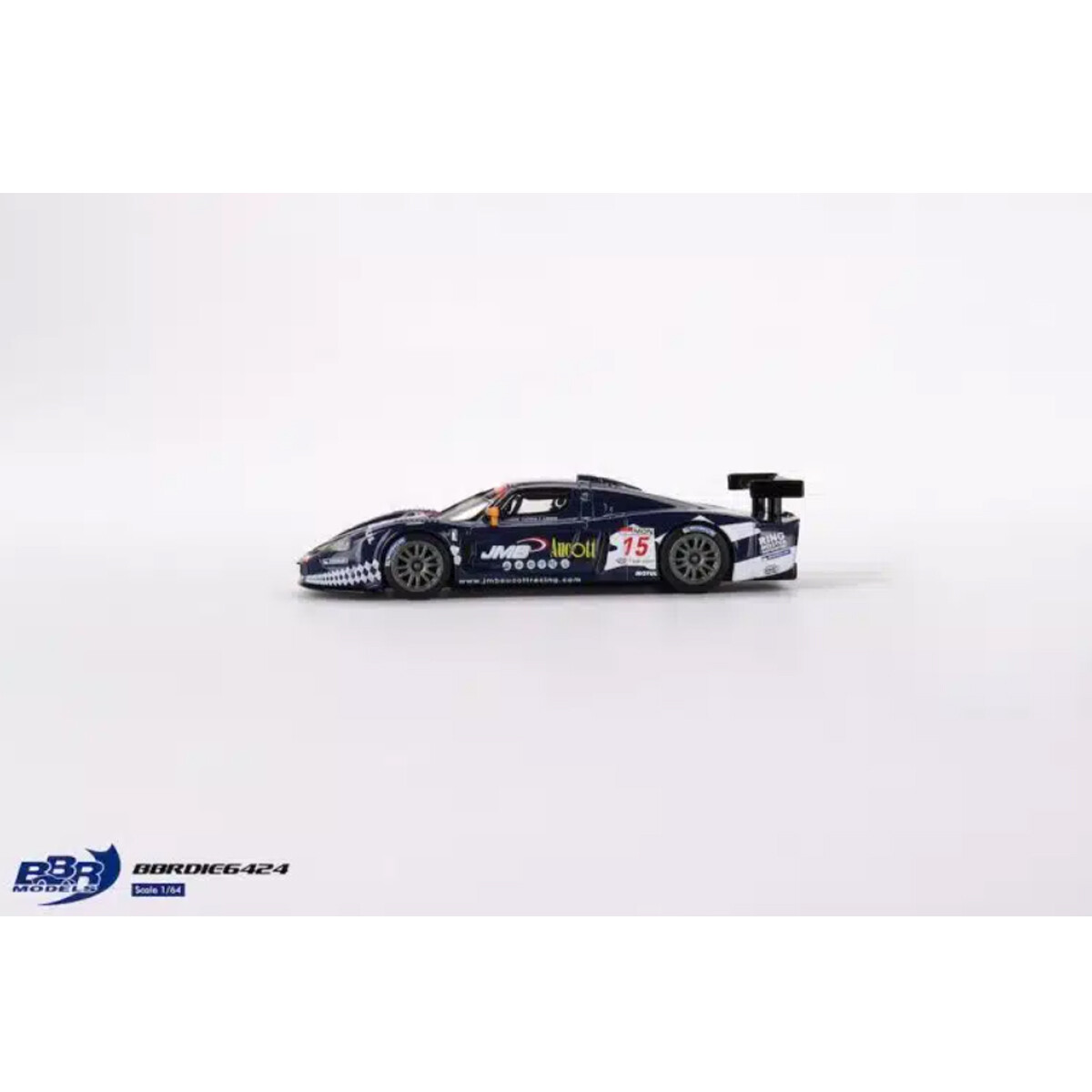 (ÖN SATIŞ) Mini GT 1/64 Maserati MC12 Competizione #15 JMB Racing 2008 FIA 24Hr of Spa BBRDIE6424 - Thumbnail