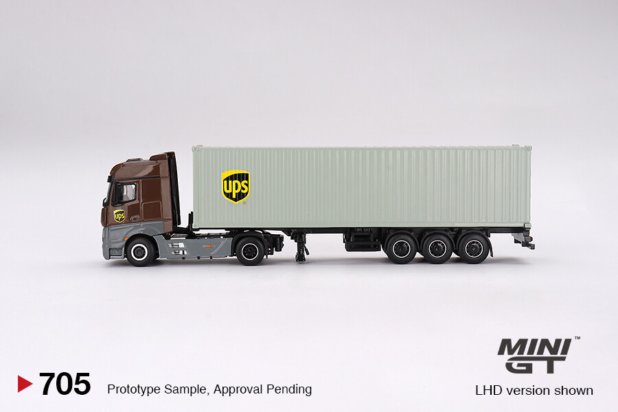 Mini GT 1/64 Mercedes-Benz Actros w/ 40 Ft Container 