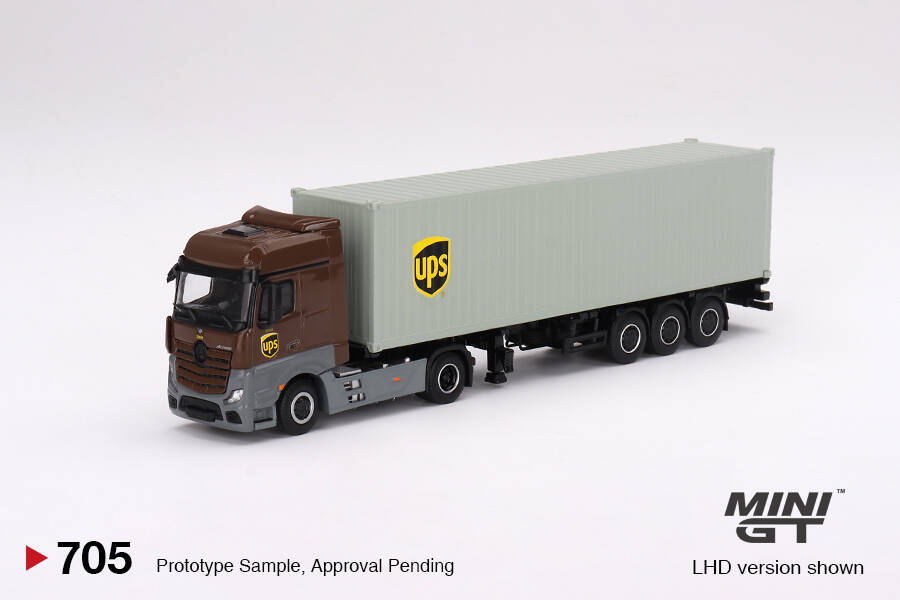 Mini GT 1/64 Mercedes-Benz Actros w/ 40 Ft Container 