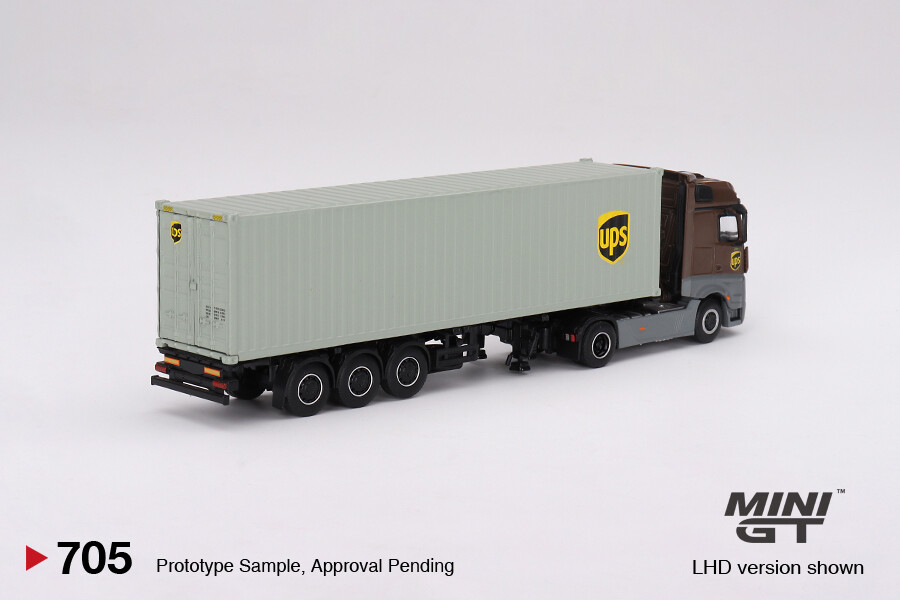 Mini GT 1/64 Mercedes-Benz Actros w/ 40 Ft Container 