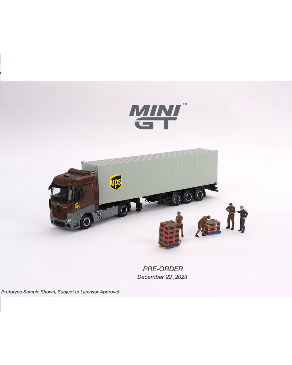 Mini GT 1/64 Mercedes-Benz Actros w/ 40 Ft Container 