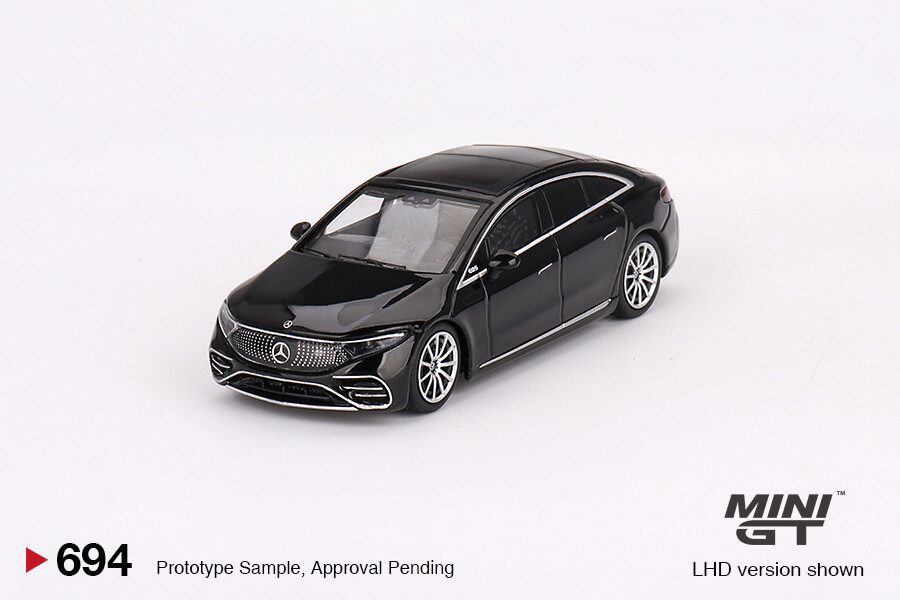 Mini GT 1/64 Mercedes-Benz EQS 580 4MATIC Black MGT00694 - Thumbnail