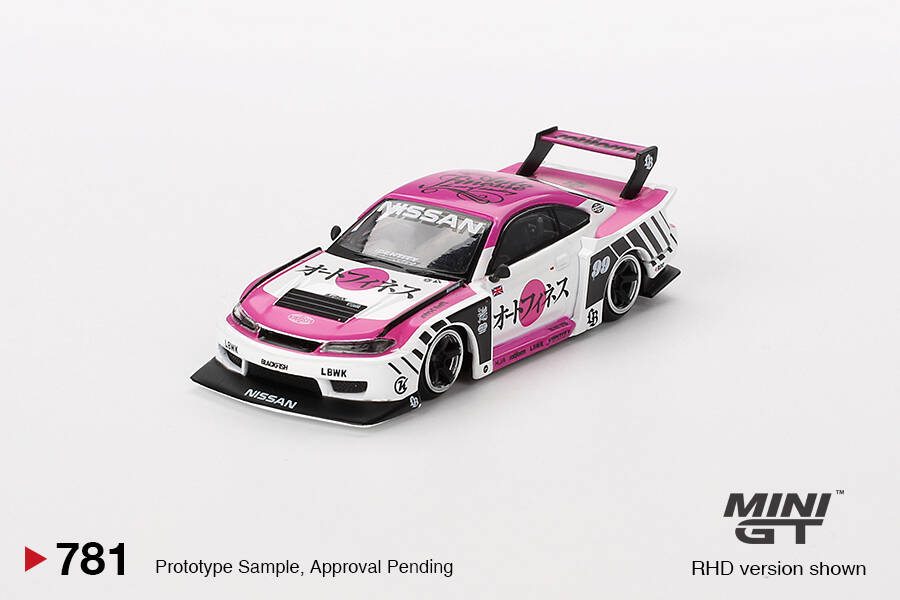 (ÖN SATIŞ) Mini GT 1/64 Nissan LB-Super Silhouette S15 SILVIA Auto Finesse SEMA 2023 - Blister Paket MGT00781-BL